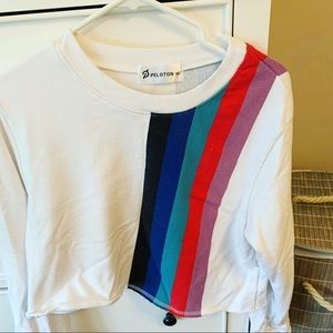 Peloton colorful sweatshirt